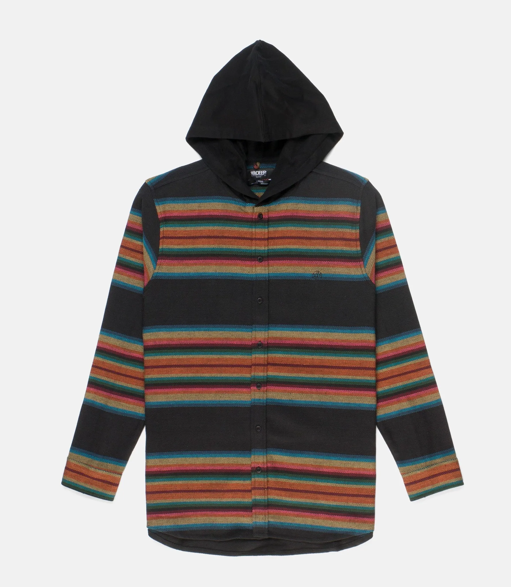 10Deep - CB's Hooded Men's Flannel, Black