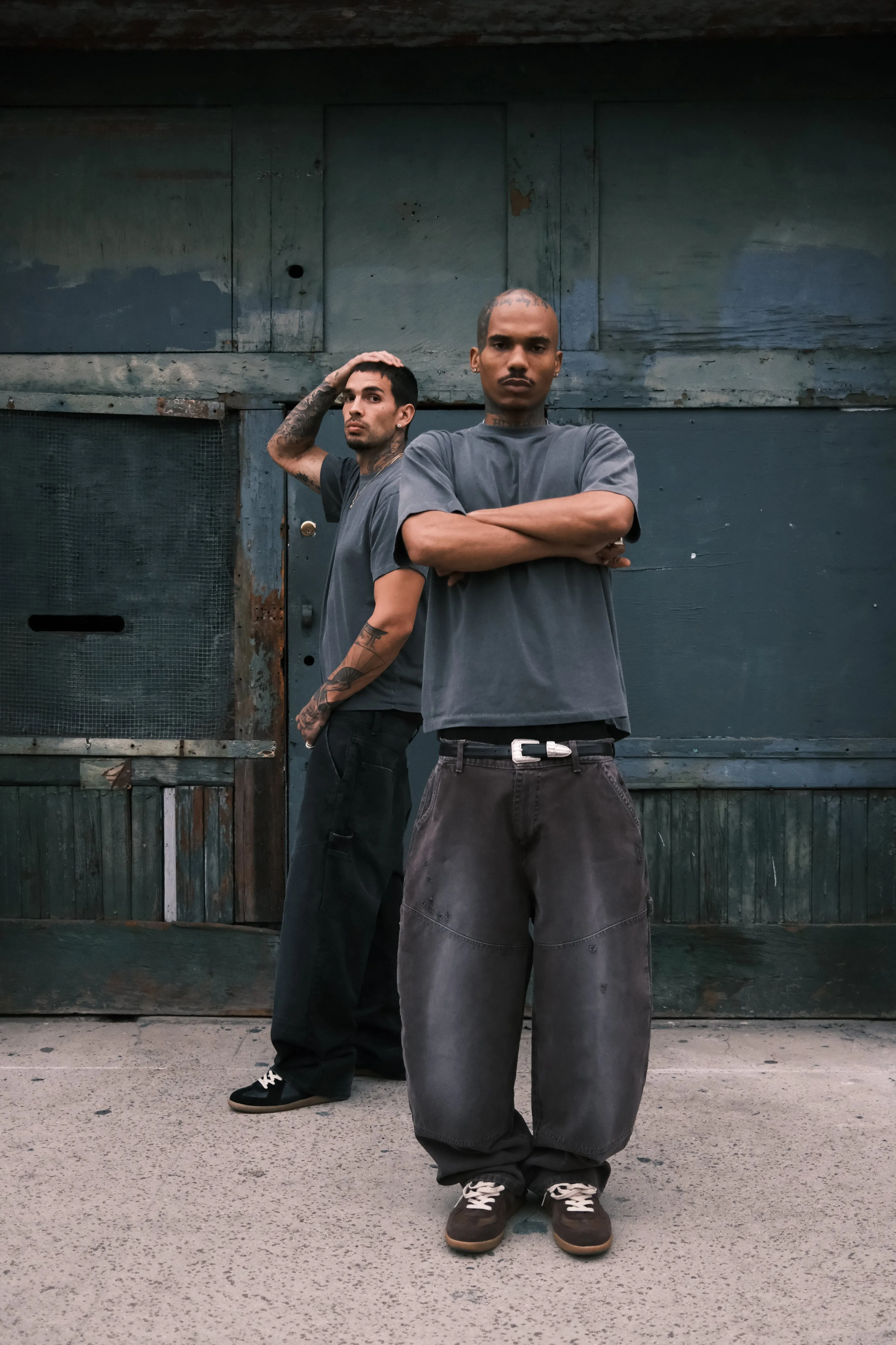 2 Pack Retroblend Tees - Charcoal & Bone