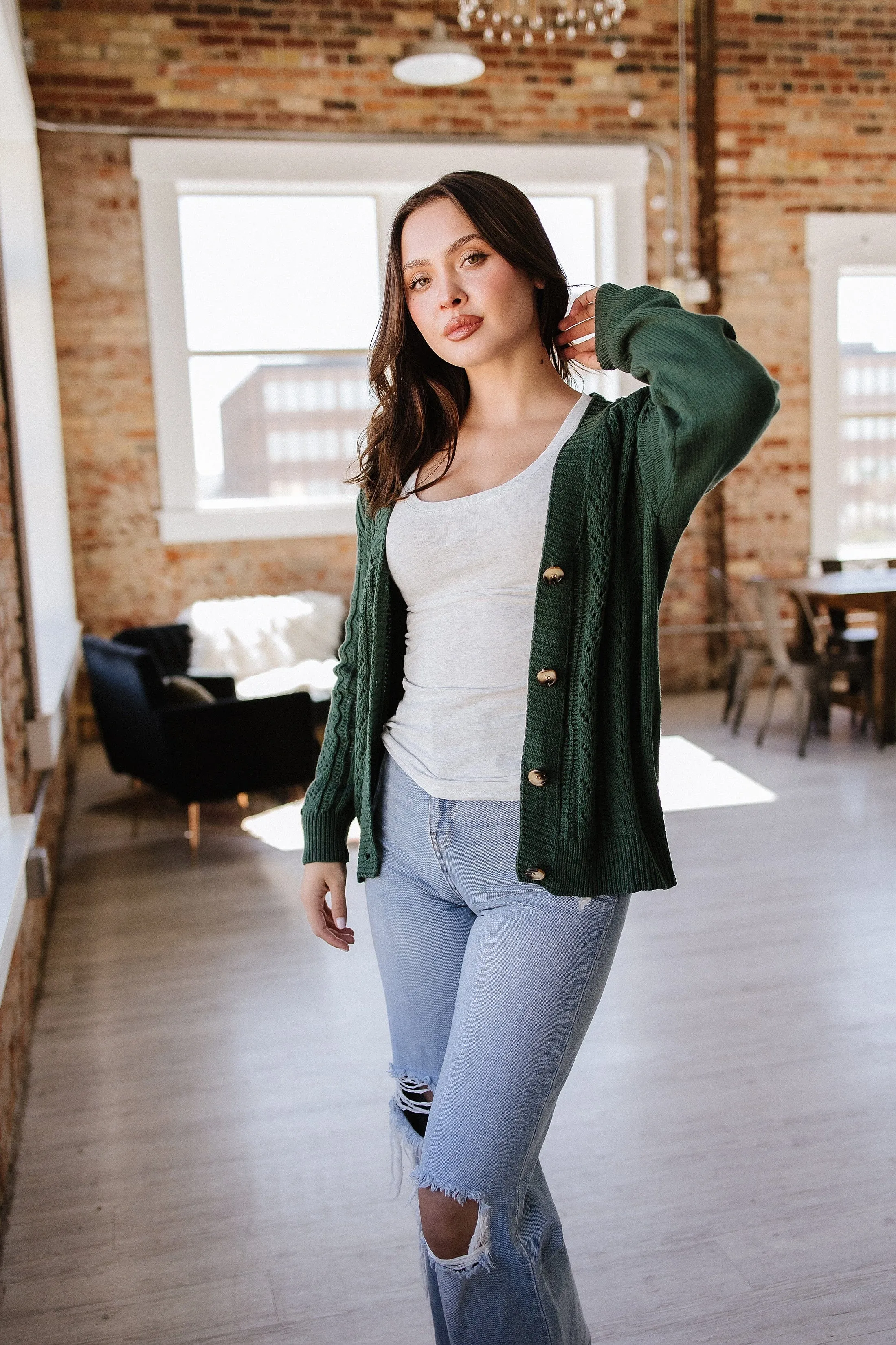 Adam Hollow Knit Cardigan