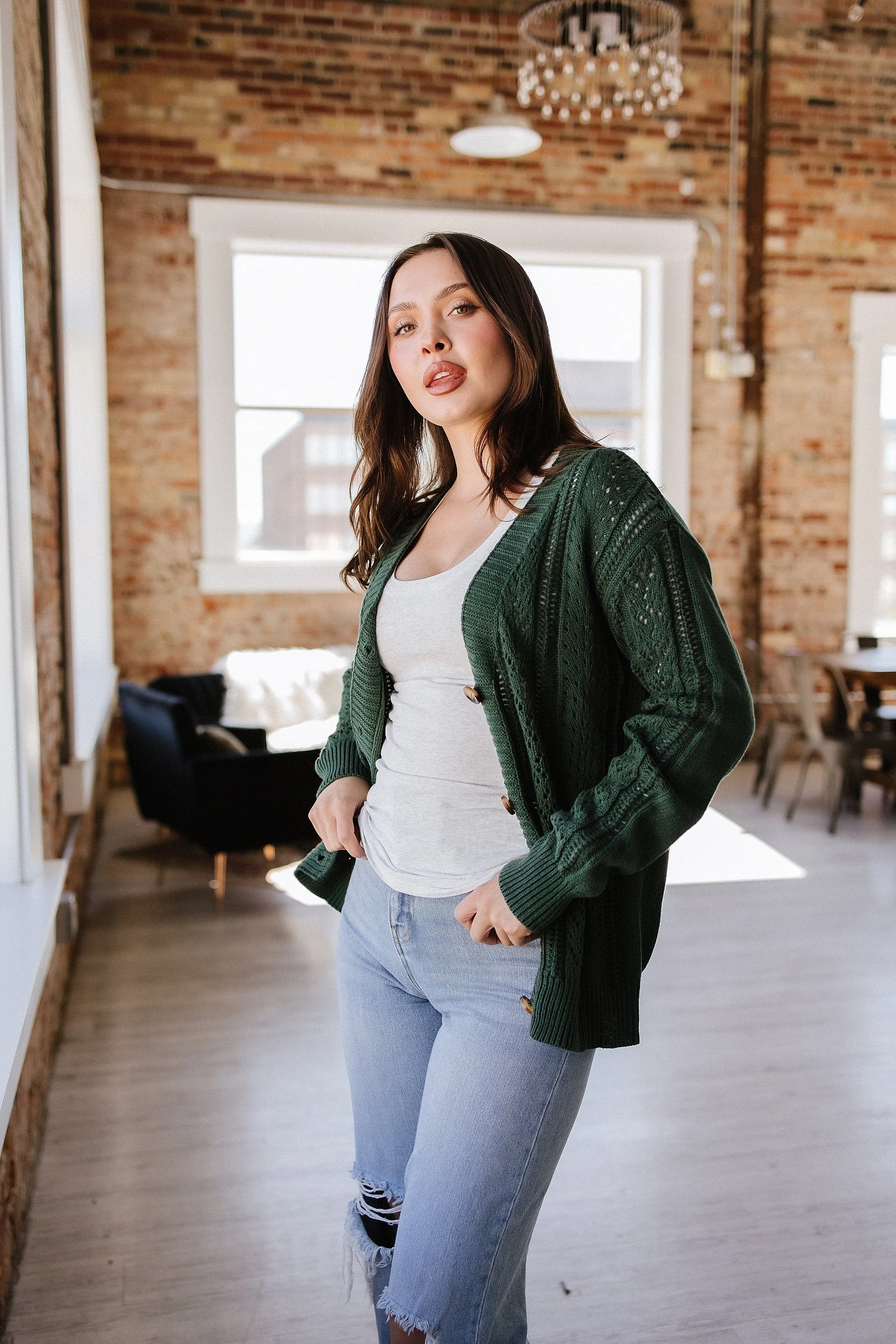 Adam Hollow Knit Cardigan