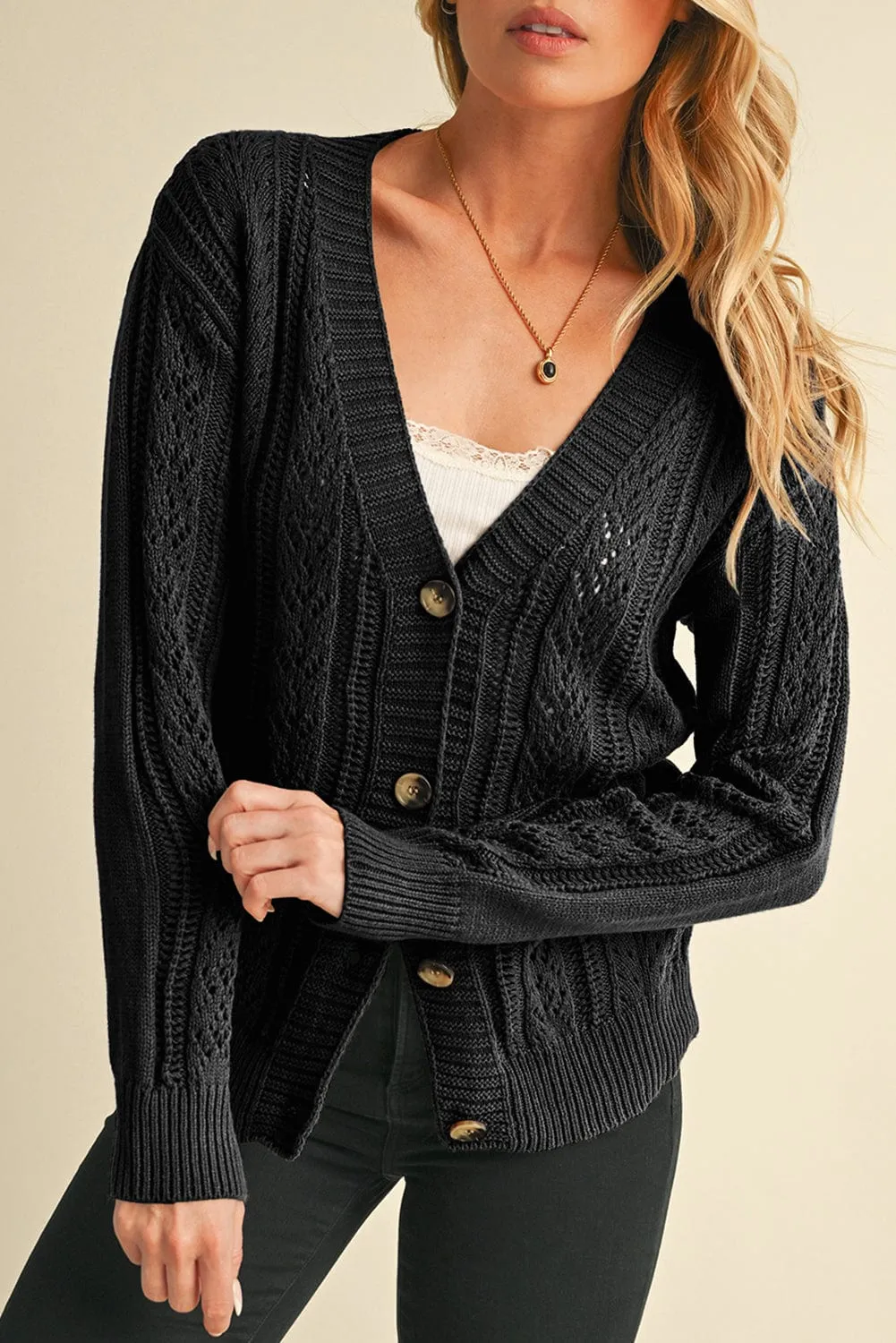 Adam Hollow Knit Cardigan