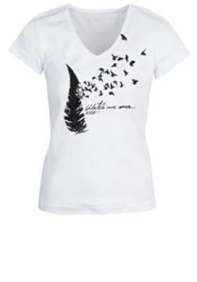 Alyssa Reid Girls Watch Me Soar White V-Neck Tee