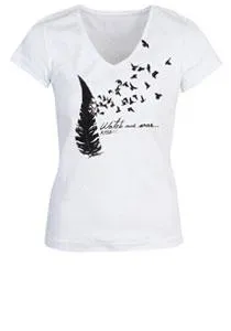 Alyssa Reid Girls Watch Me Soar White V-Neck Tee