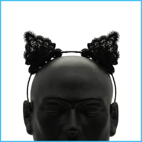 Black Lace LED Cat Ears