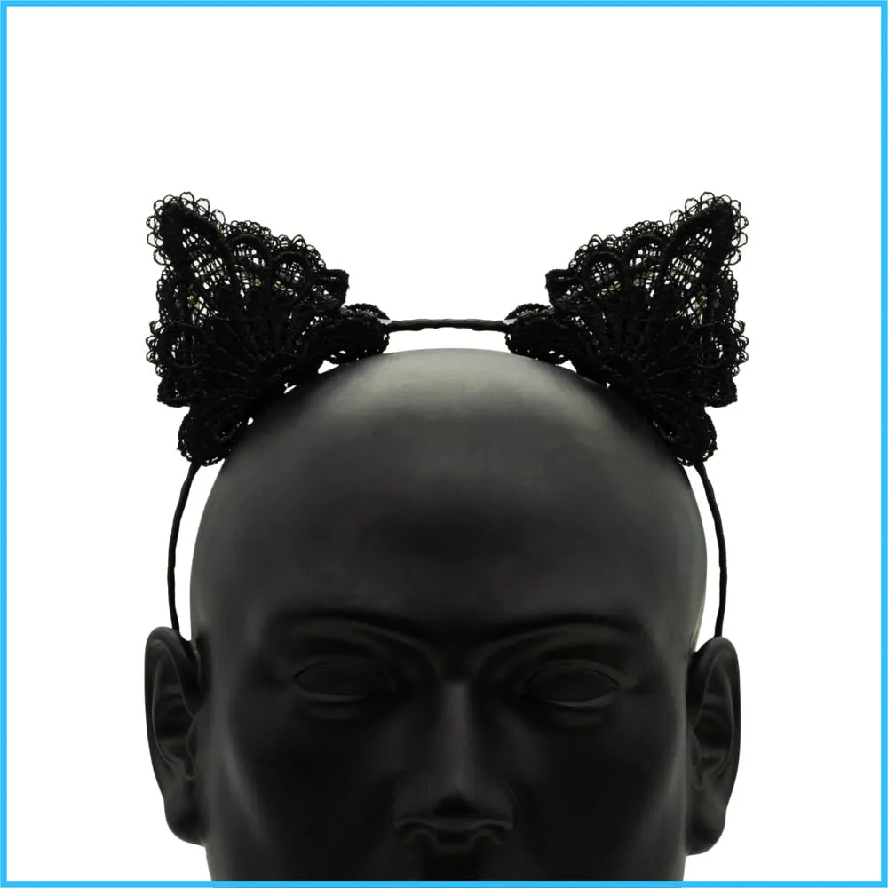 Black Lace LED Cat Ears
