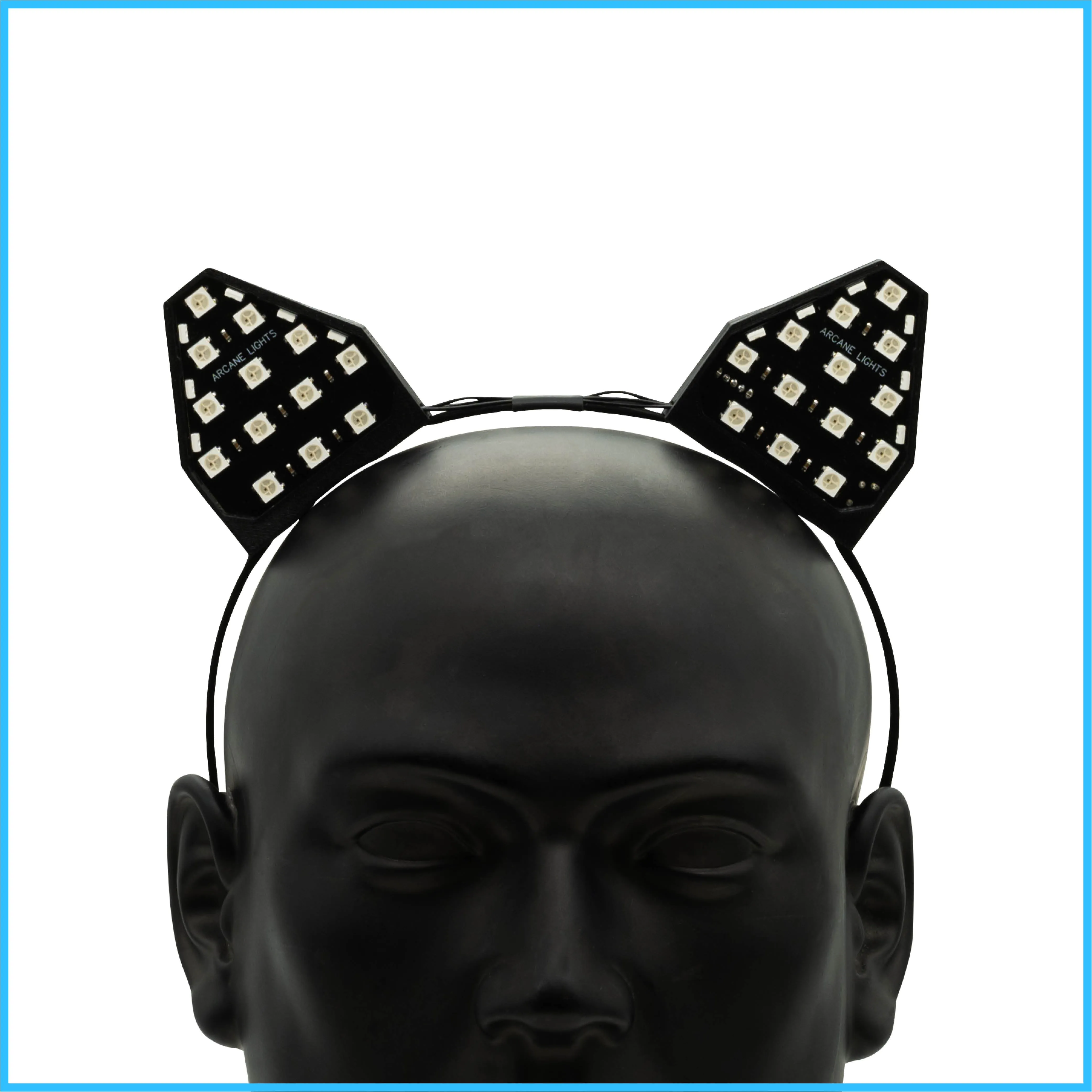 Black RGB LED Ears