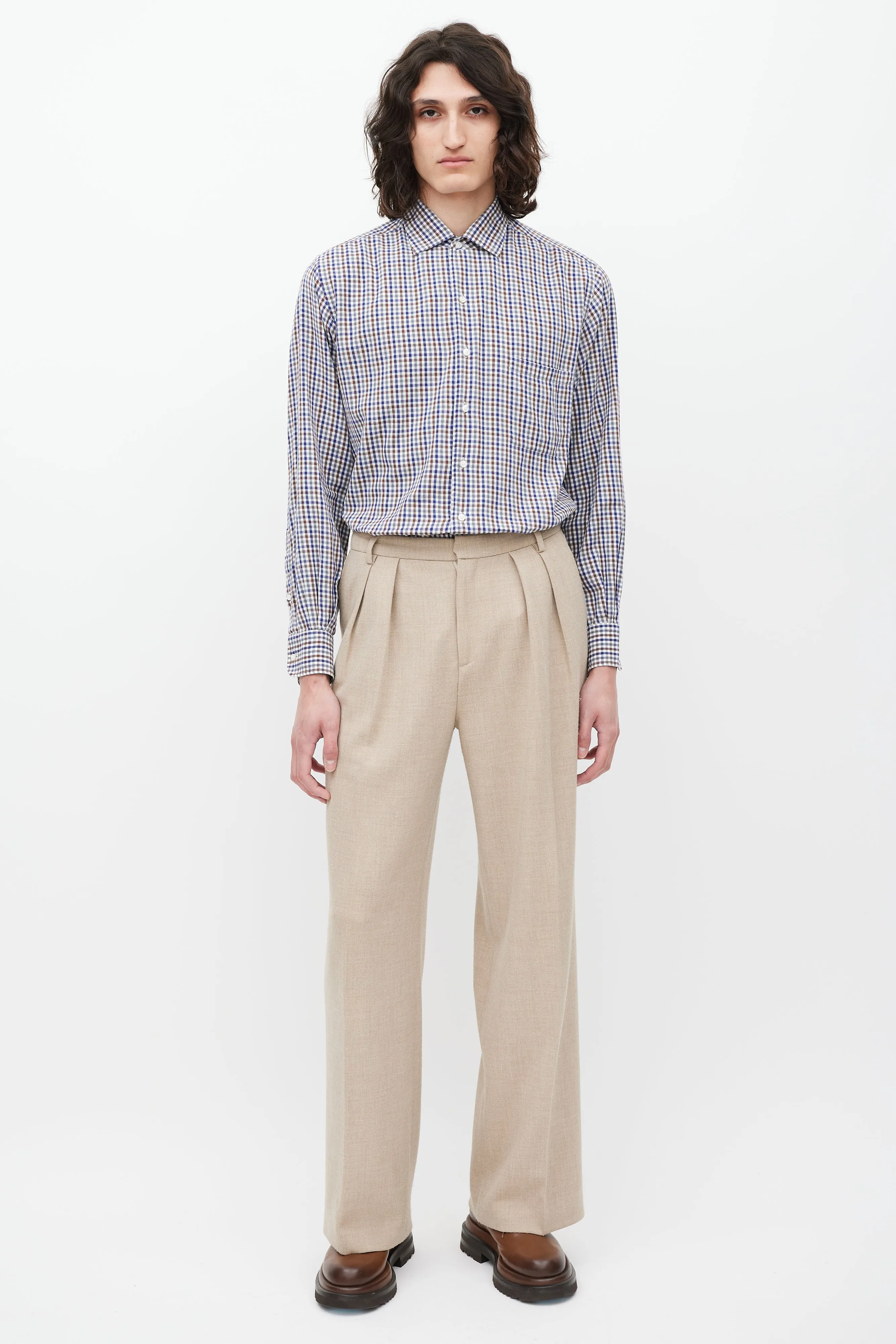 Blue & Multicolour Check Shirt