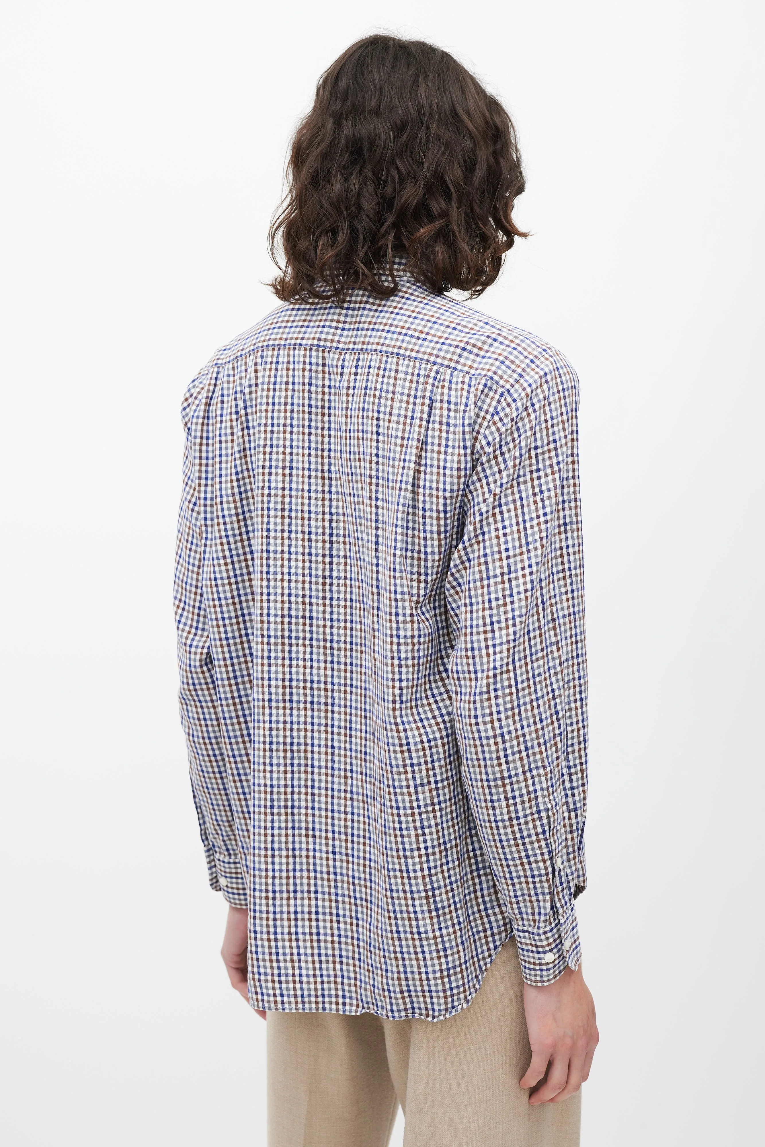 Blue & Multicolour Check Shirt