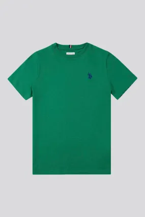 Boys Double Horsemen T- Shirt in Lush Meadow