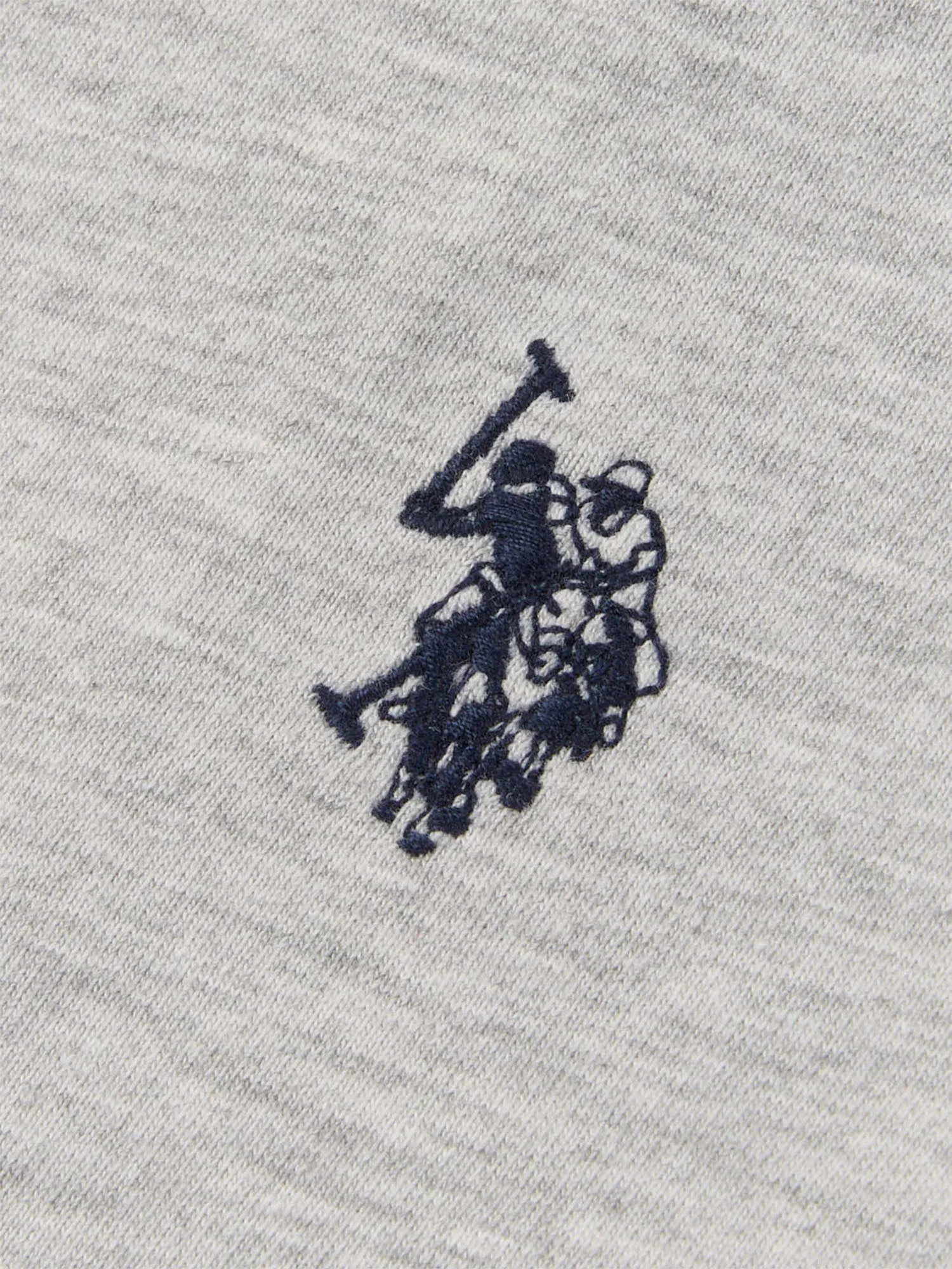 Boys Double Horsemen T- Shirt in Mid Grey Marl