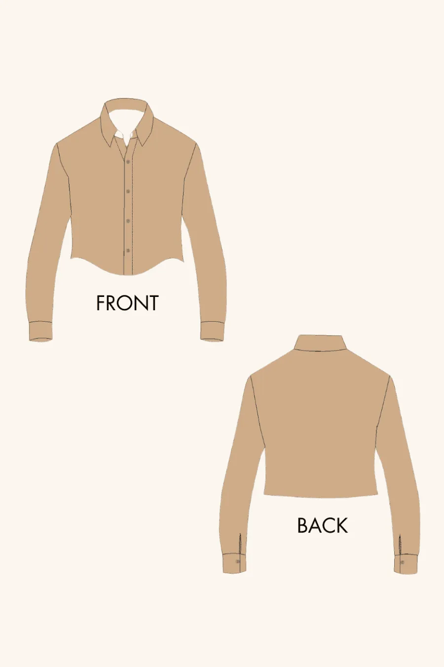 Crop Shirt Sewing Pattern 'Ash'