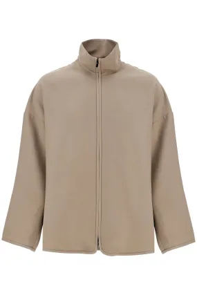 dusty beige wool jacket with high collar FGE230 306WVS DUSTY BEIGE