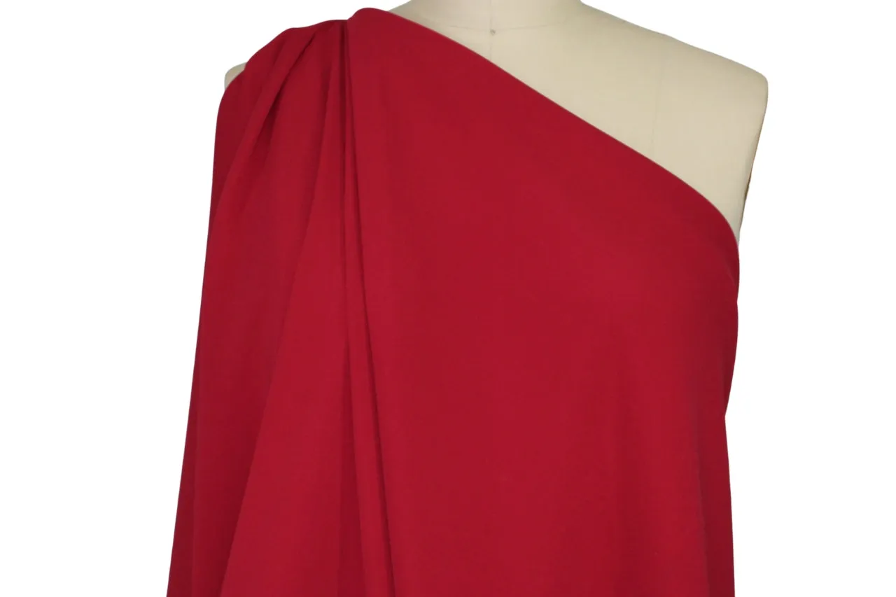 Easy Care Stretch Crepe - Deep Red