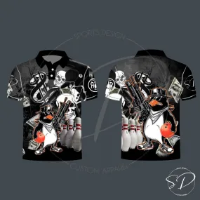 Gangster Penguin Tenpin Shirt