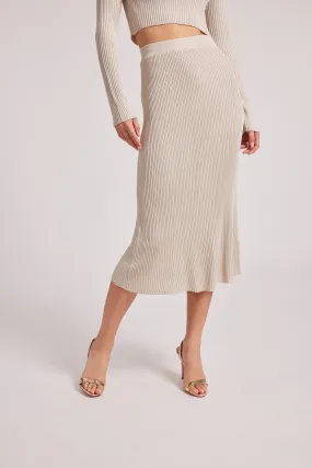 Generation Love Tiana Lurex Skirt - Champagne