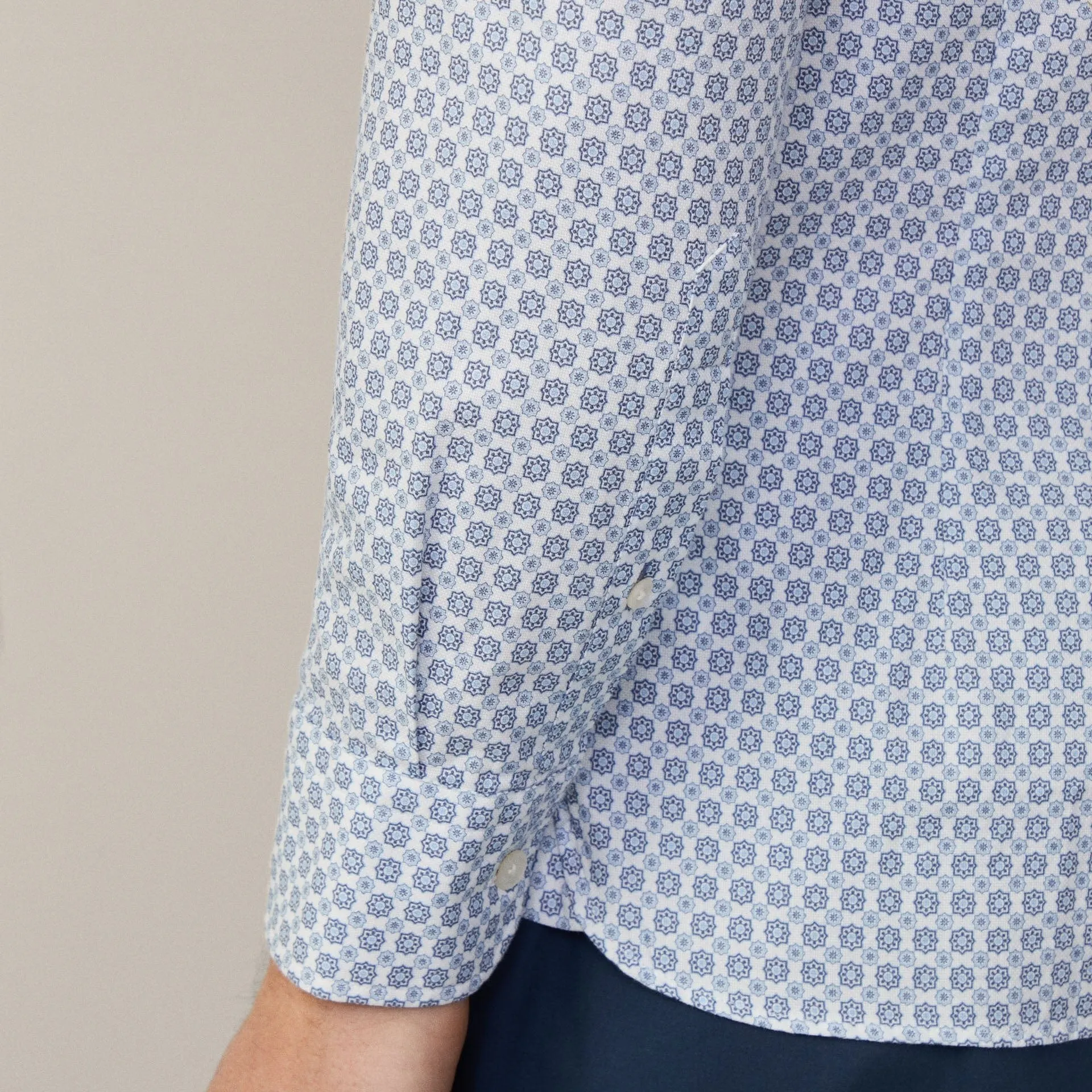 Hackett Tile Print Shirt In Blue