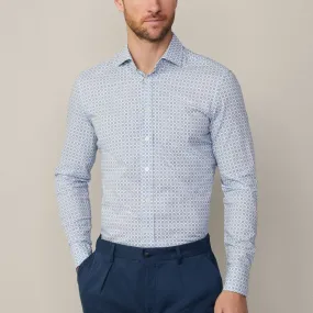 Hackett Tile Print Shirt In Blue