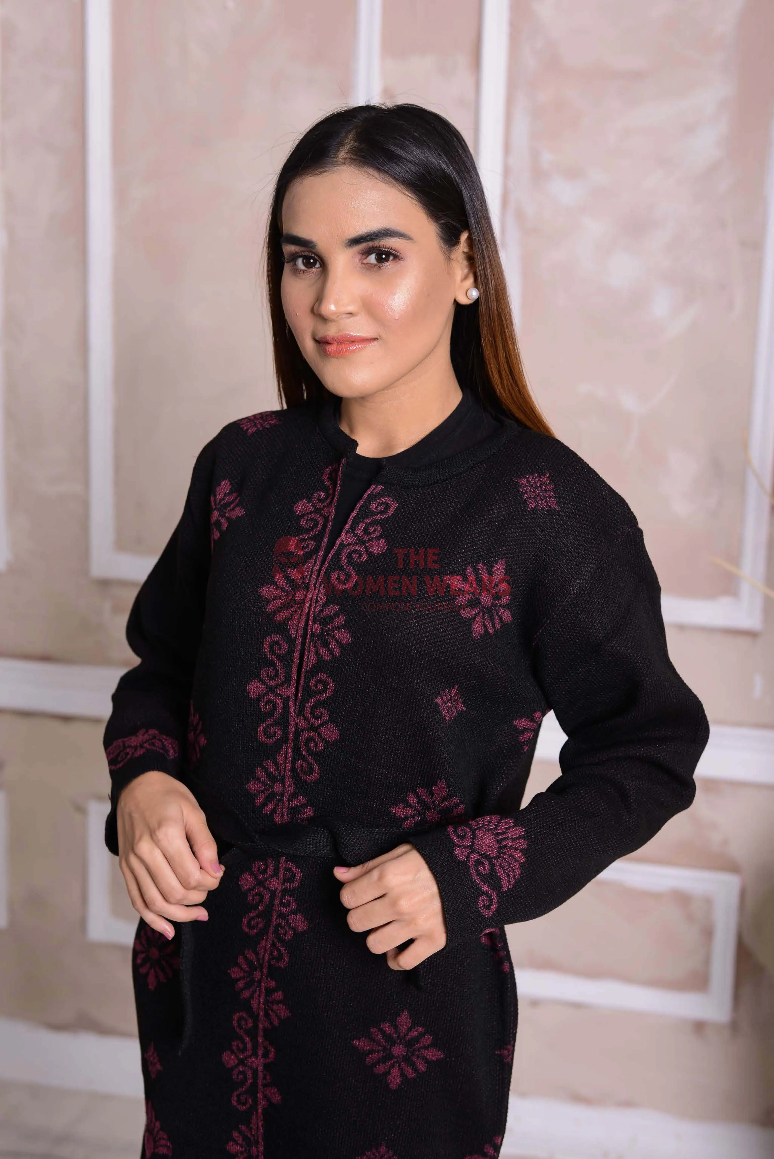 Imported Front Open Onyx Cozy Belted Cardigan Sweater - (CGN16)