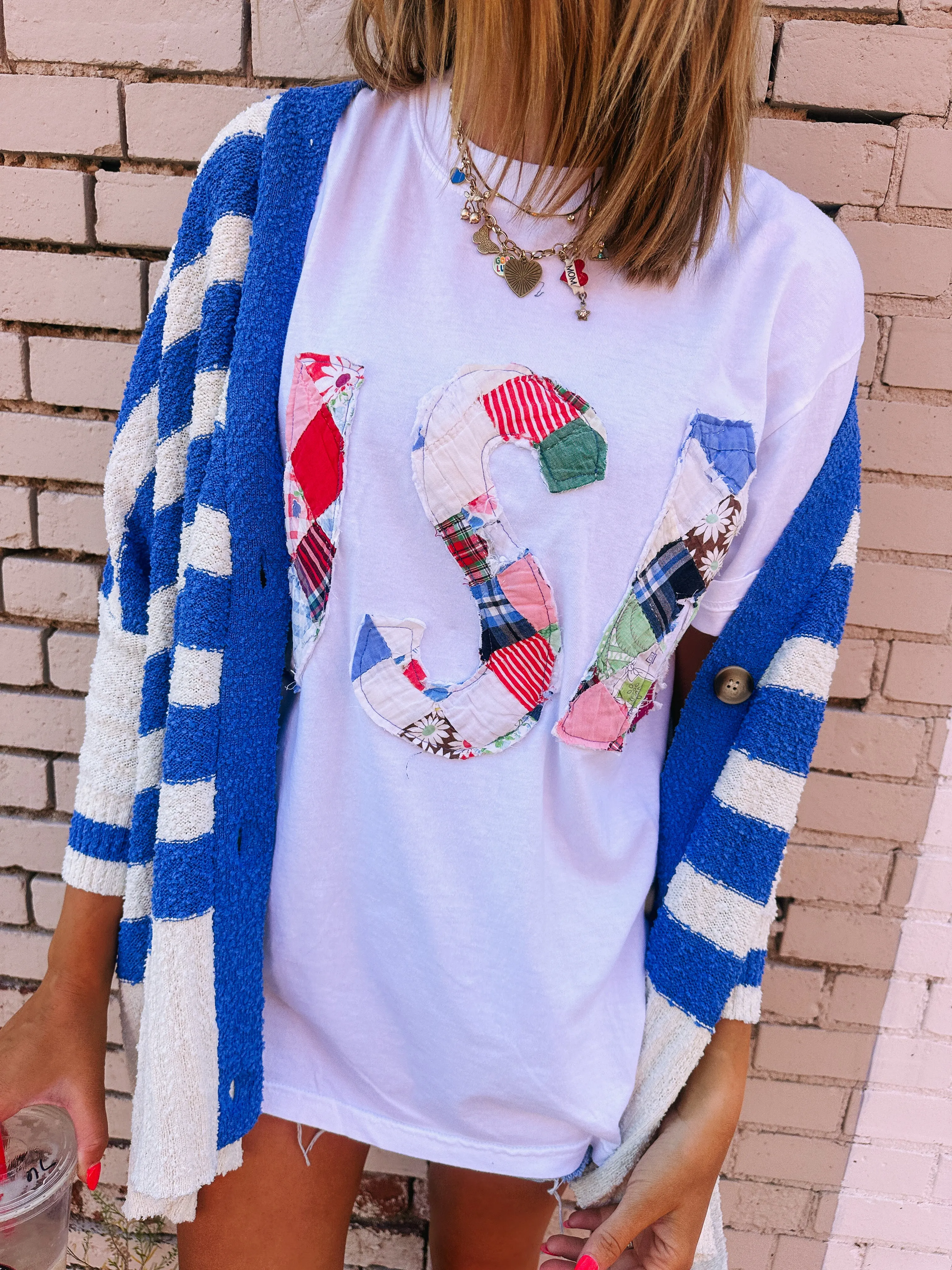 keepin it cozy striped cardigan - blue