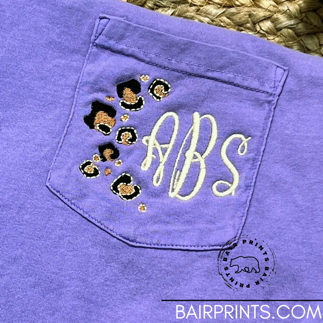Leopard Monogram Pocket T-Shirt