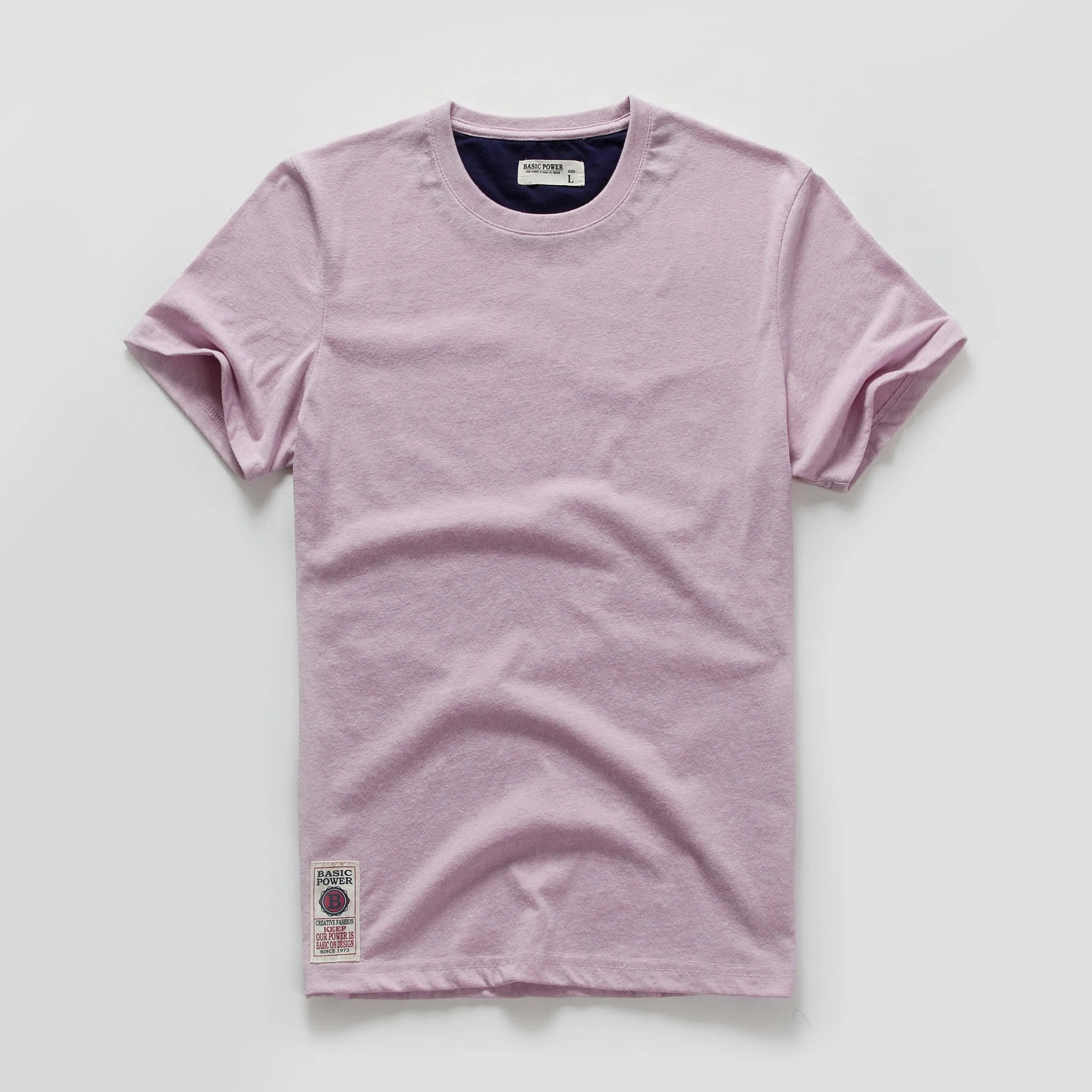Men's T-shirt Cotton Solid Color t shirt Men Causal O-neck Basic Tshirt