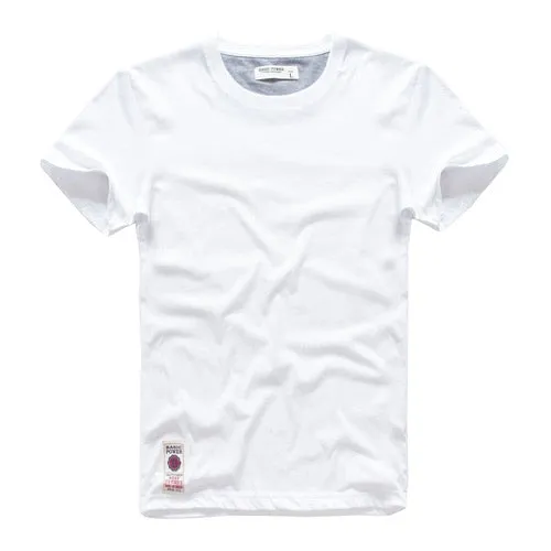 Men's T-shirt Cotton Solid Color t shirt Men Causal O-neck Basic Tshirt