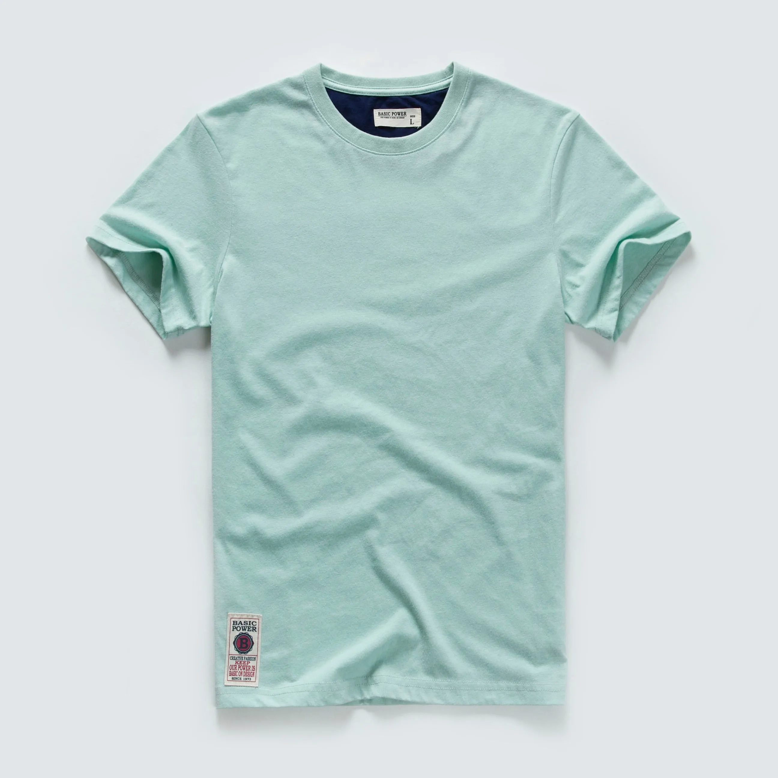 Men's T-shirt Cotton Solid Color t shirt Men Causal O-neck Basic Tshirt