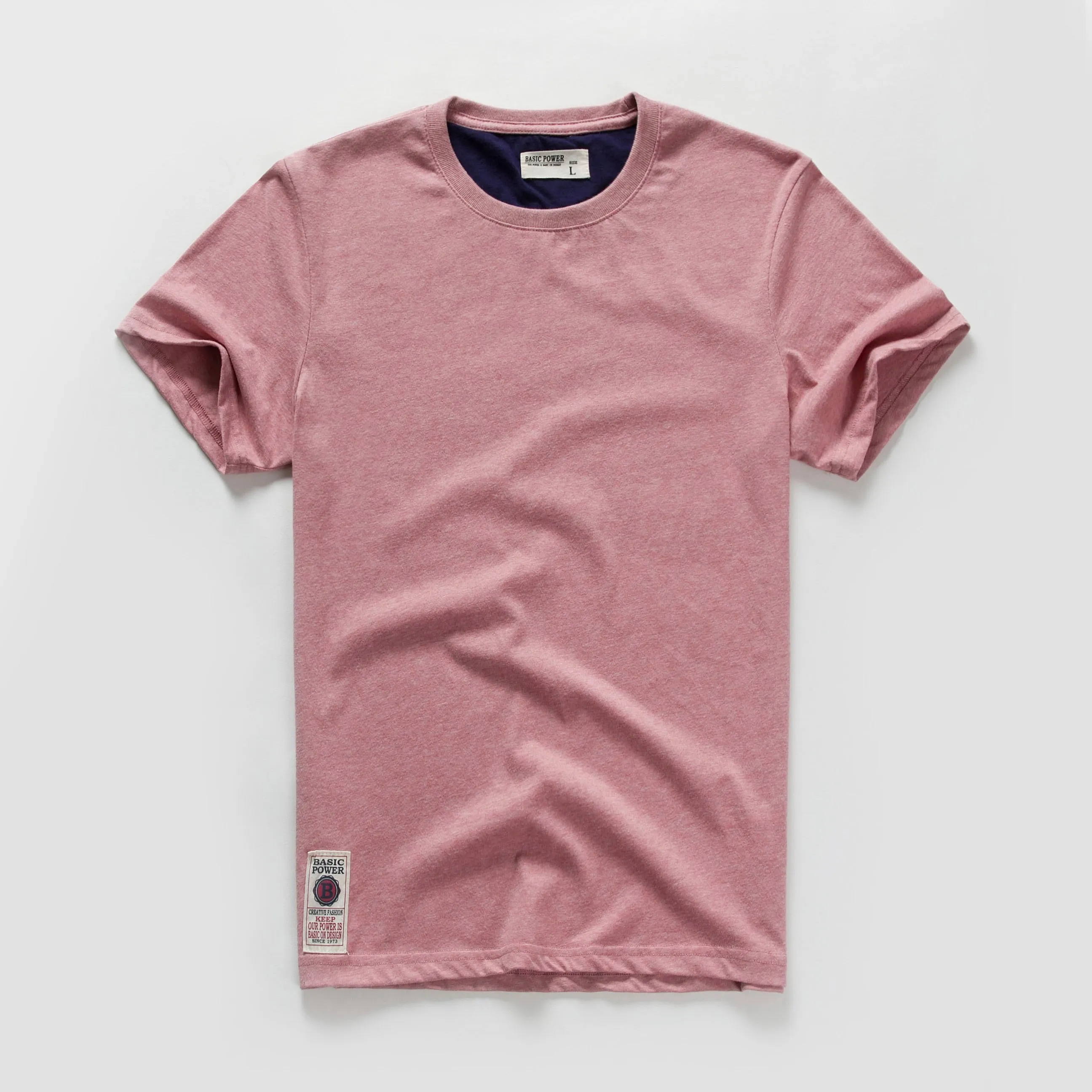 Men's T-shirt Cotton Solid Color t shirt Men Causal O-neck Basic Tshirt