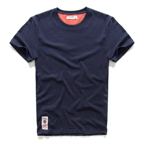 Men's T-shirt Cotton Solid Color t shirt Men Causal O-neck Basic Tshirt