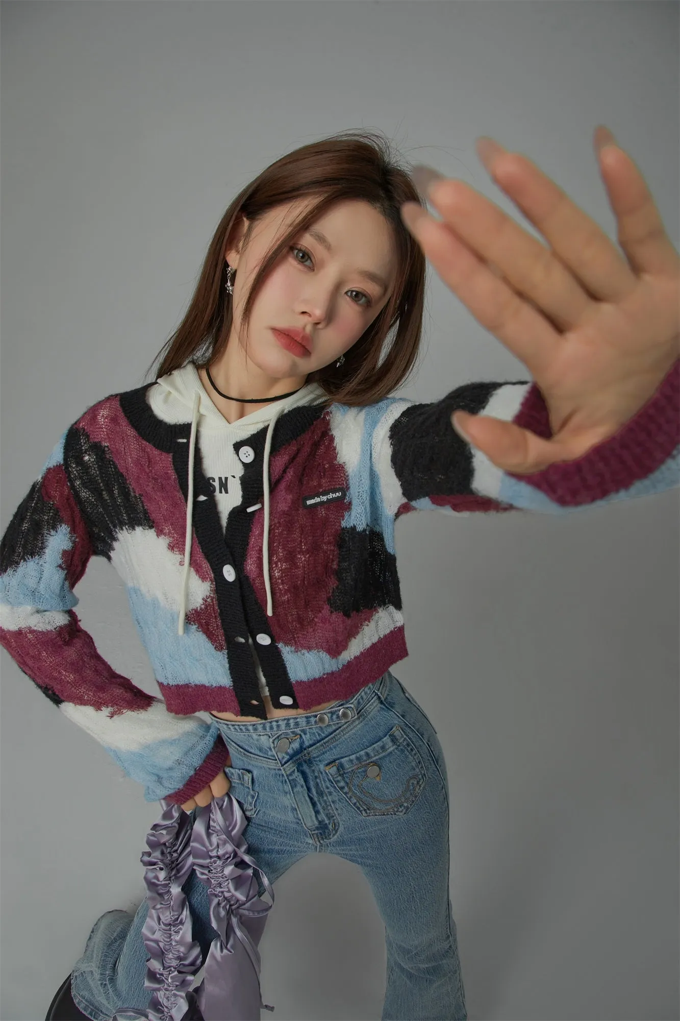 Multi-Color Button Cardigan