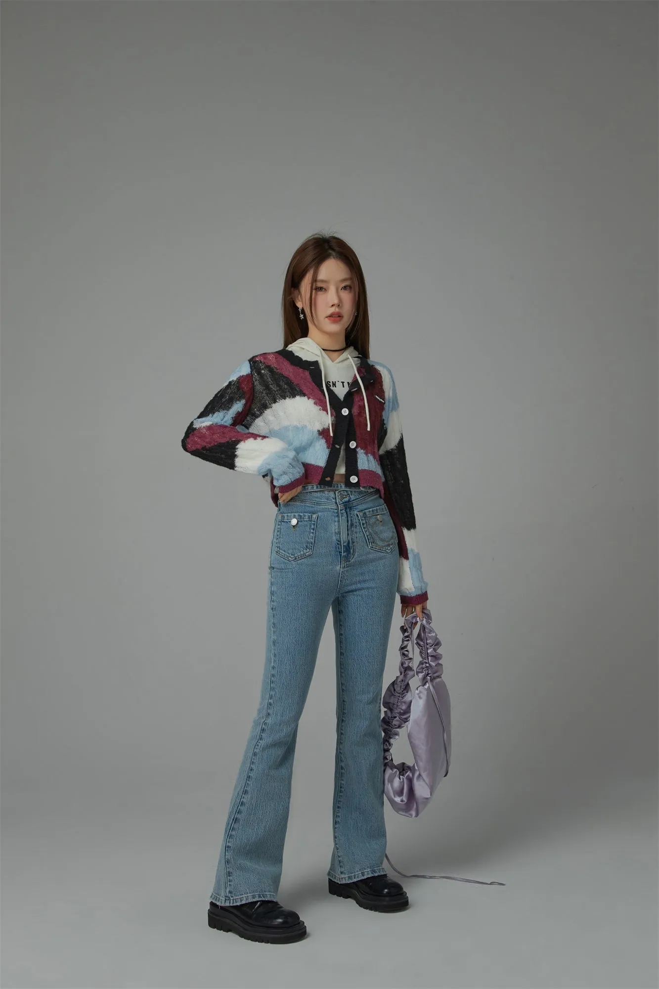 Multi-Color Button Cardigan
