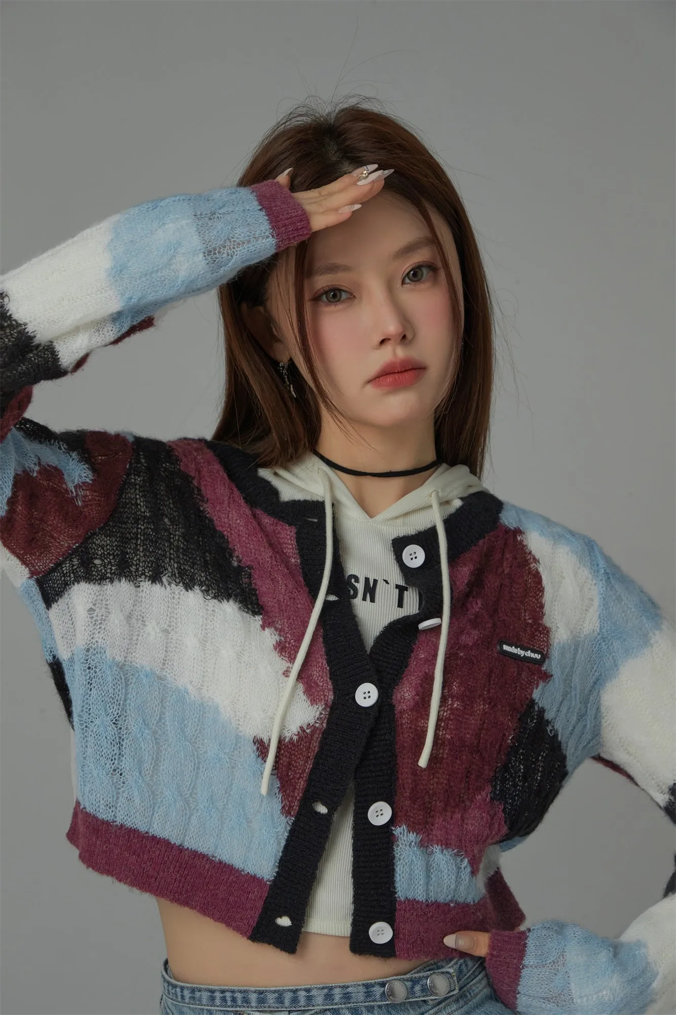 Multi-Color Button Cardigan