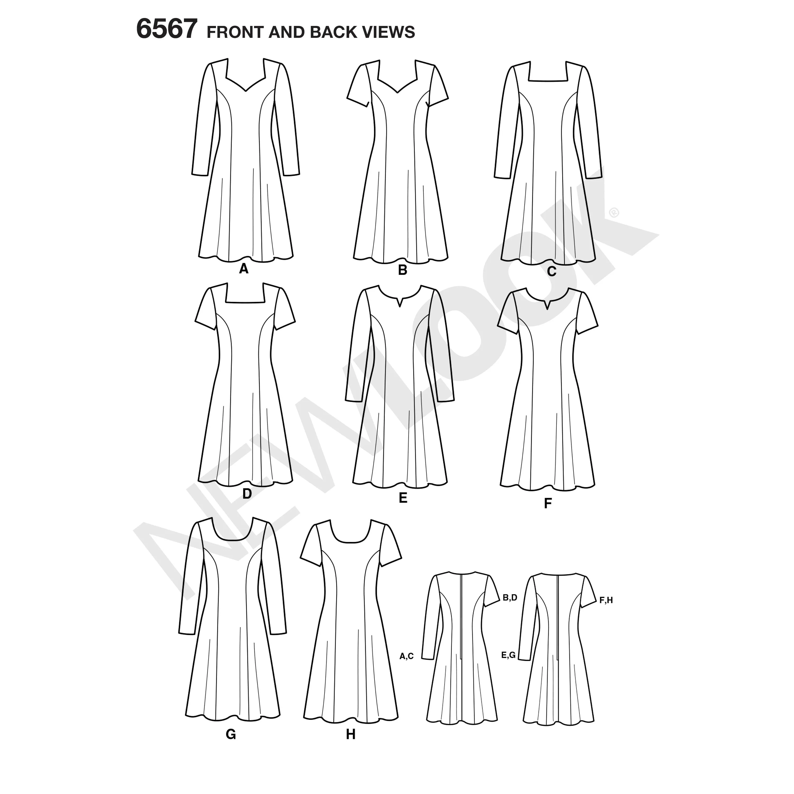 New Look Sewing Pattern 6567 - Misses Dresses
