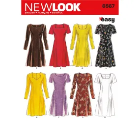 New Look Sewing Pattern 6567 - Misses Dresses