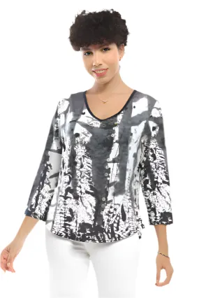Parsley & Sage Felicity Button Top