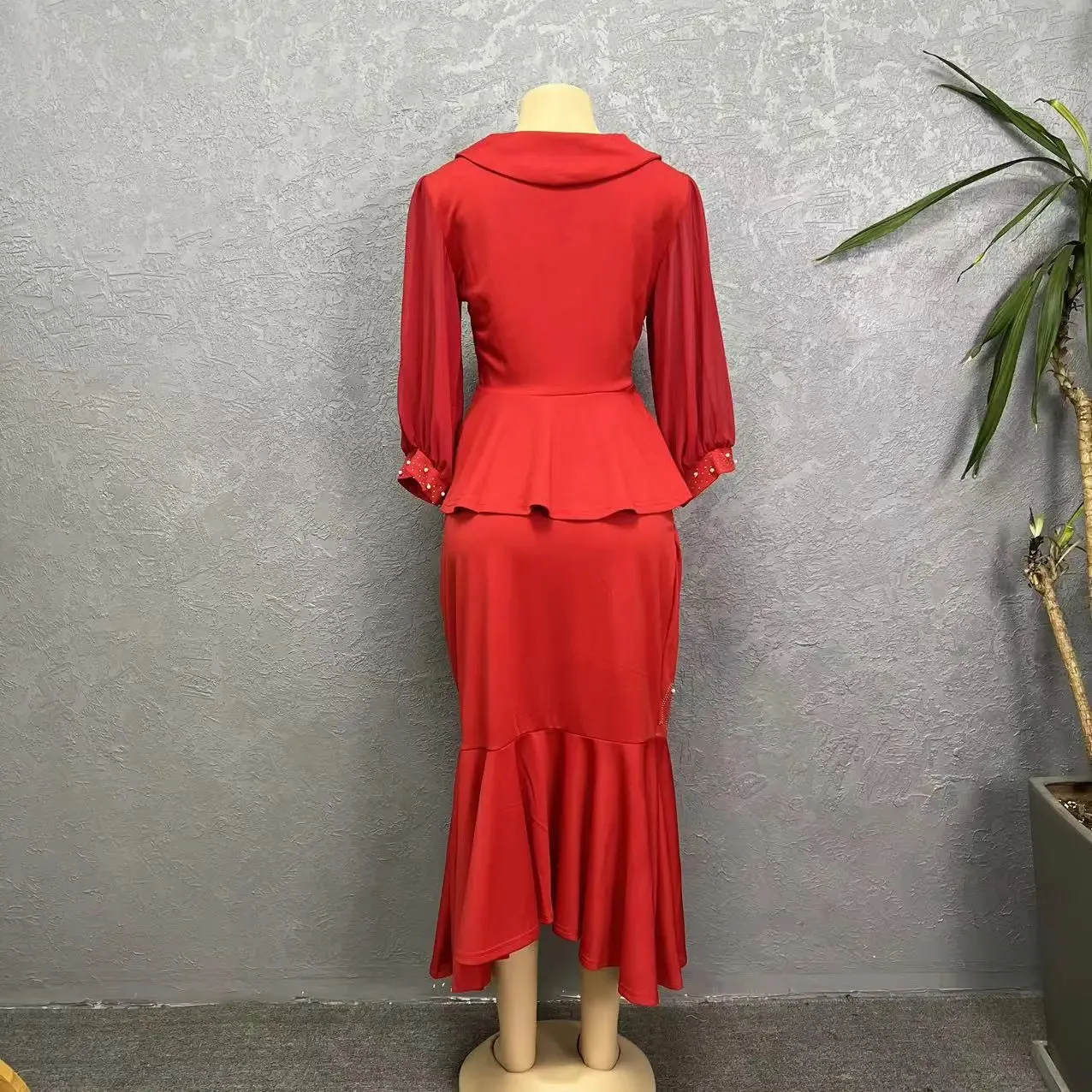 Plus Size  Skirt and Top Womens Office Work Clothing
