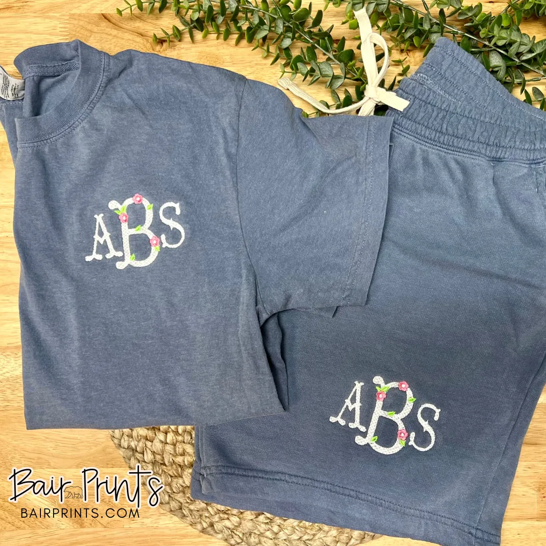 Pocket Embroidered Monogram Comfort Color