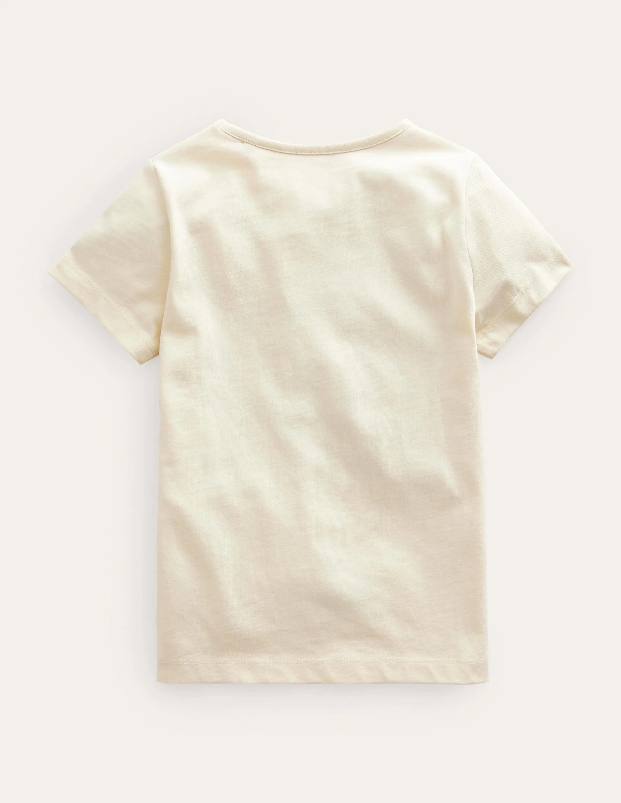 Printed Graphic T-Shirt-Dorset Cream Birds