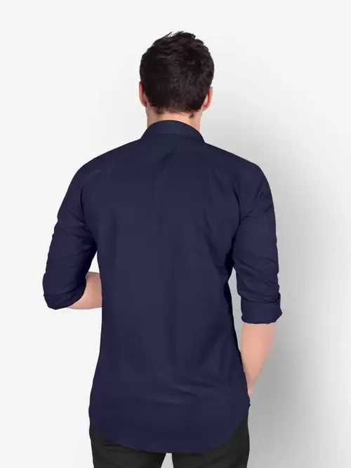 Regular Fit Casual Shirt - Dark Blue