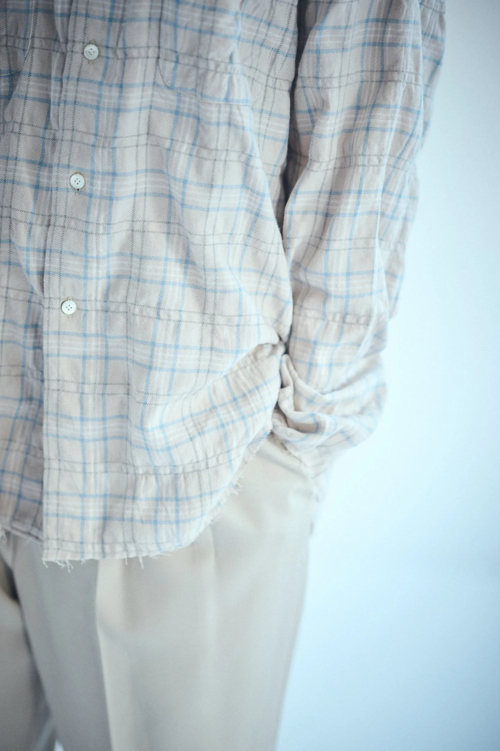 SEA VINTAGE RAW EDGE FLANNEL SHIRT