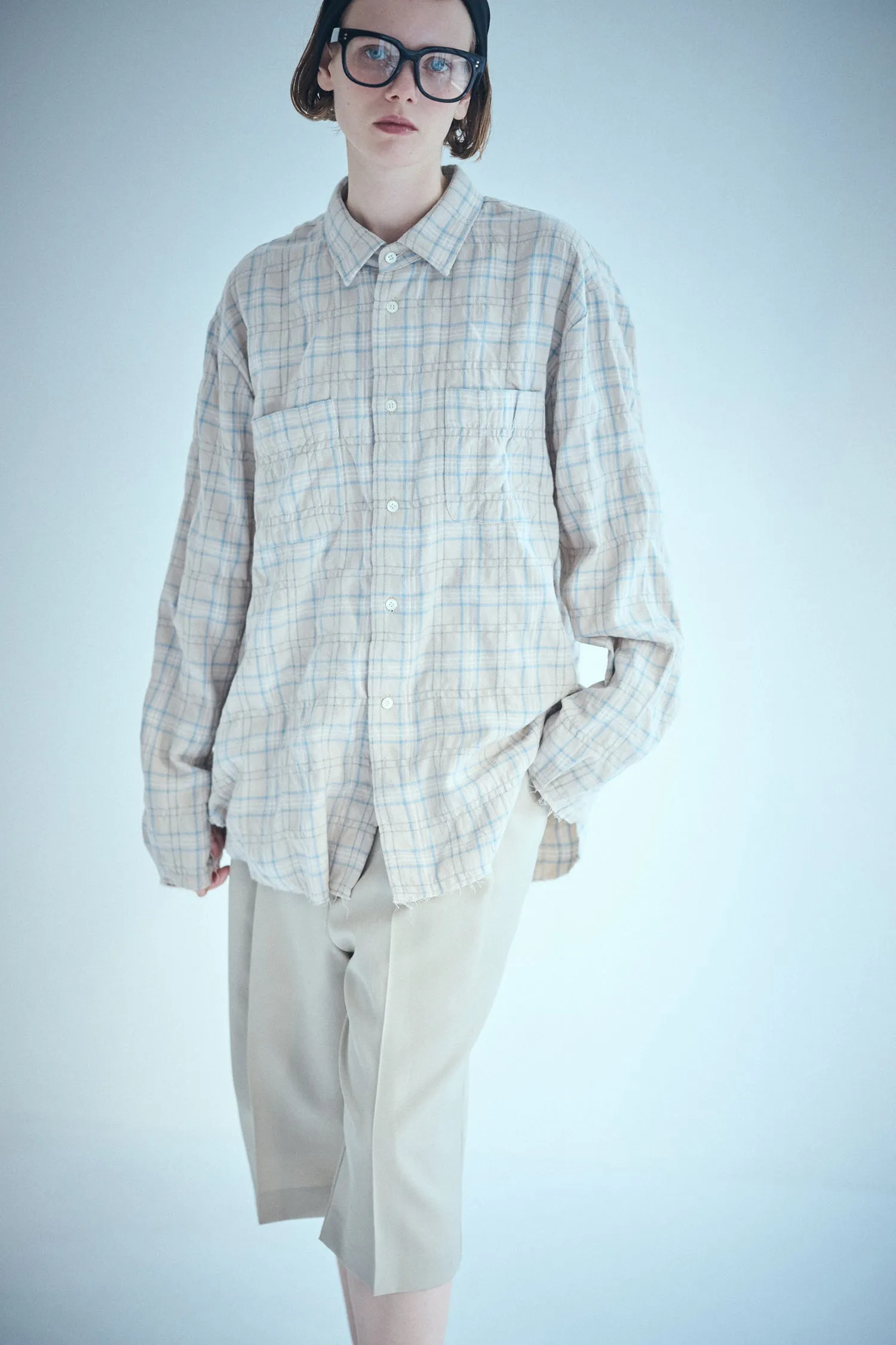 SEA VINTAGE RAW EDGE FLANNEL SHIRT