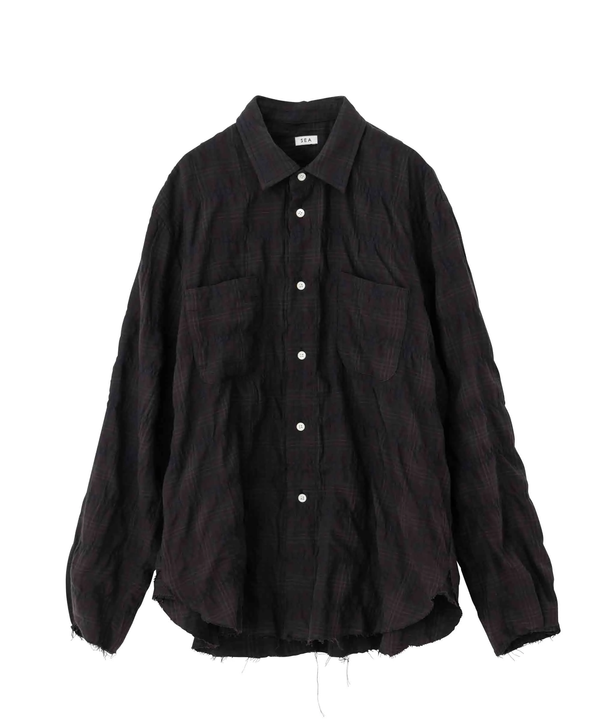 SEA VINTAGE RAW EDGE FLANNEL SHIRT