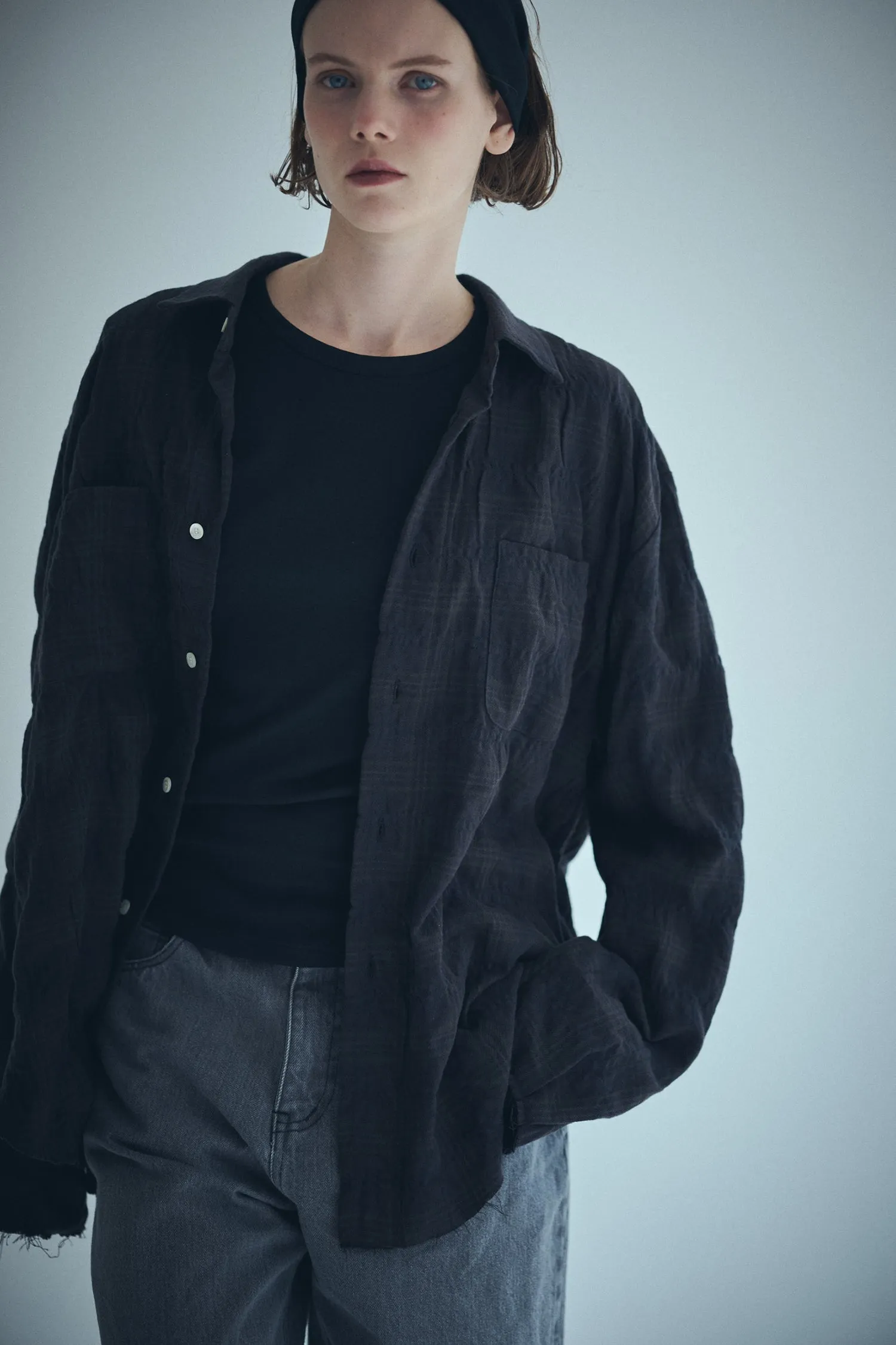 SEA VINTAGE RAW EDGE FLANNEL SHIRT