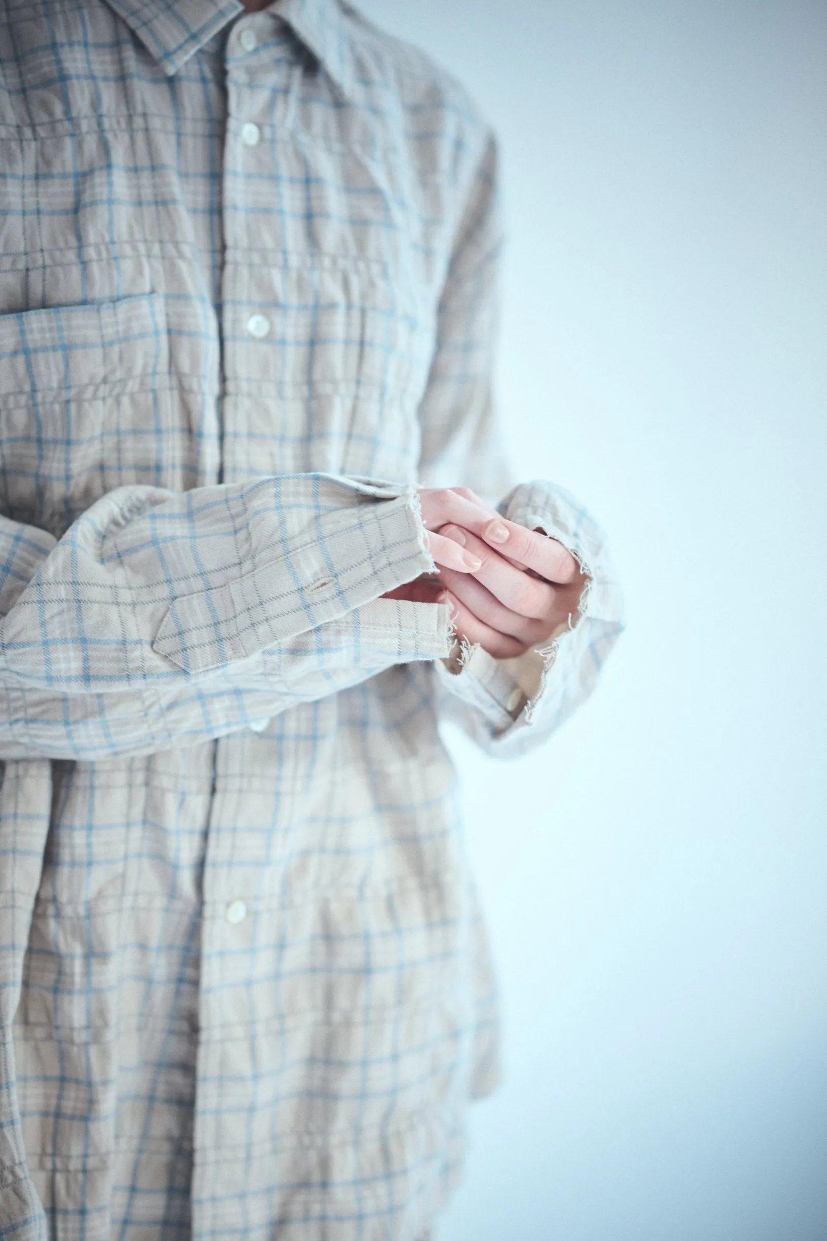 SEA VINTAGE RAW EDGE FLANNEL SHIRT