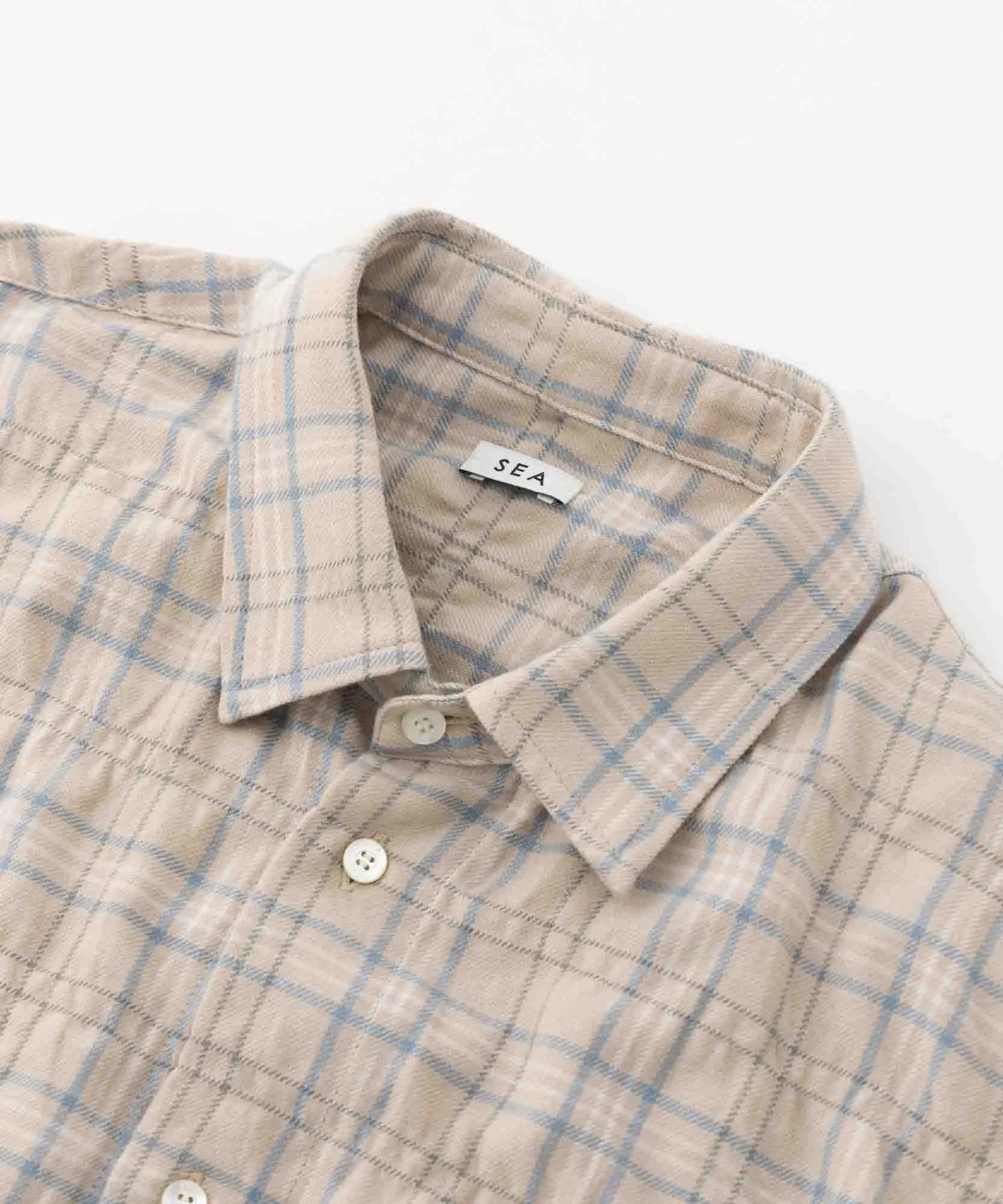 SEA VINTAGE RAW EDGE FLANNEL SHIRT
