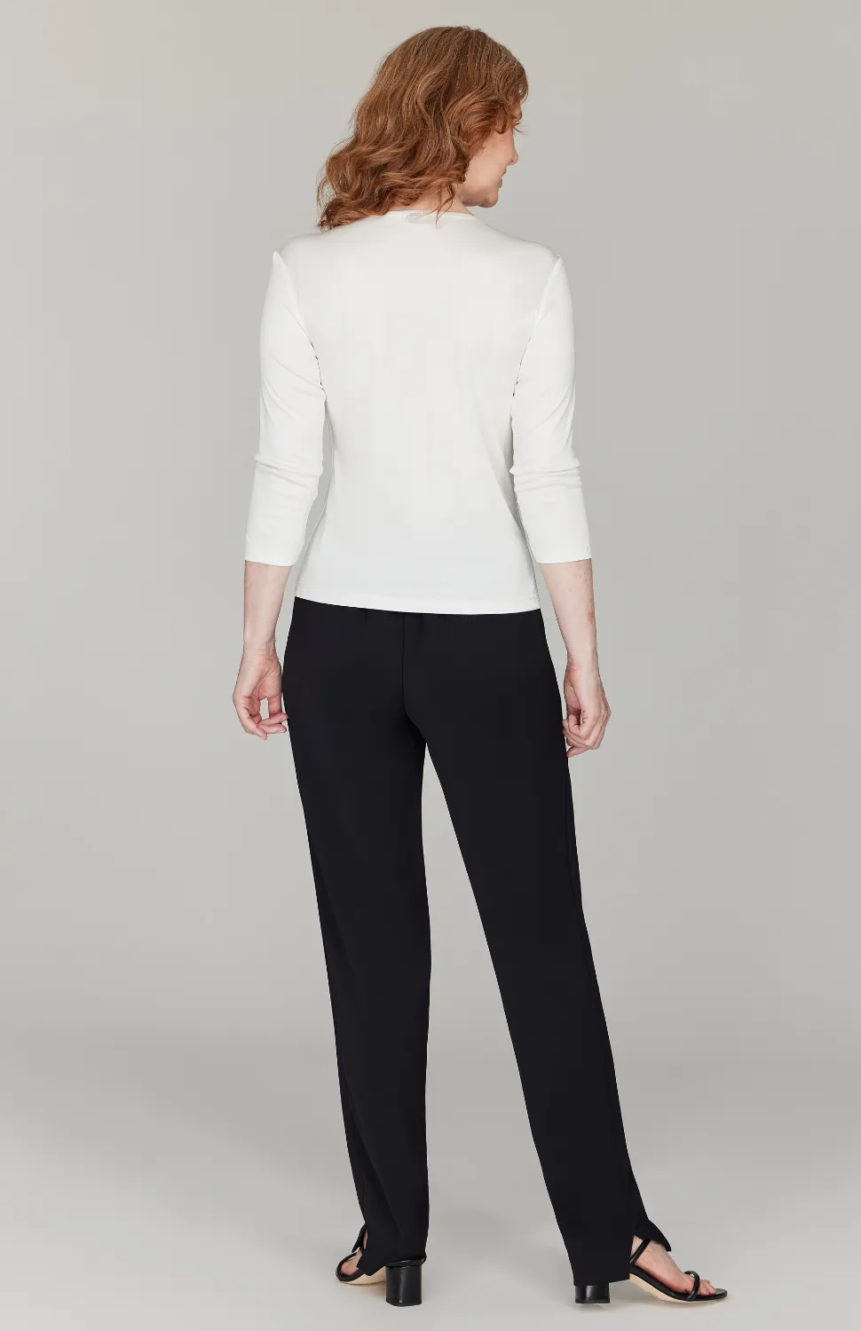 Silk Knit Tee - Pearl