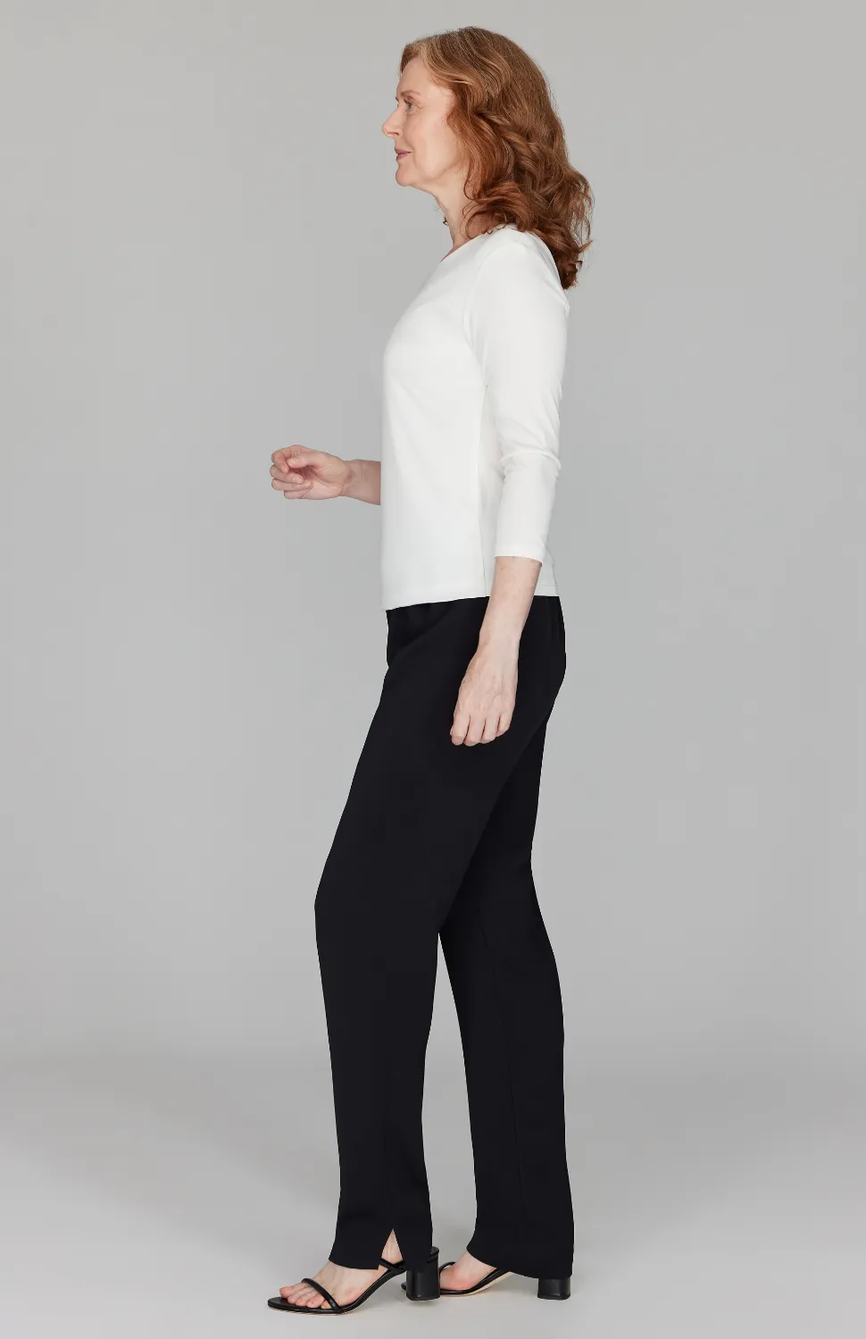 Silk Knit Tee - Pearl