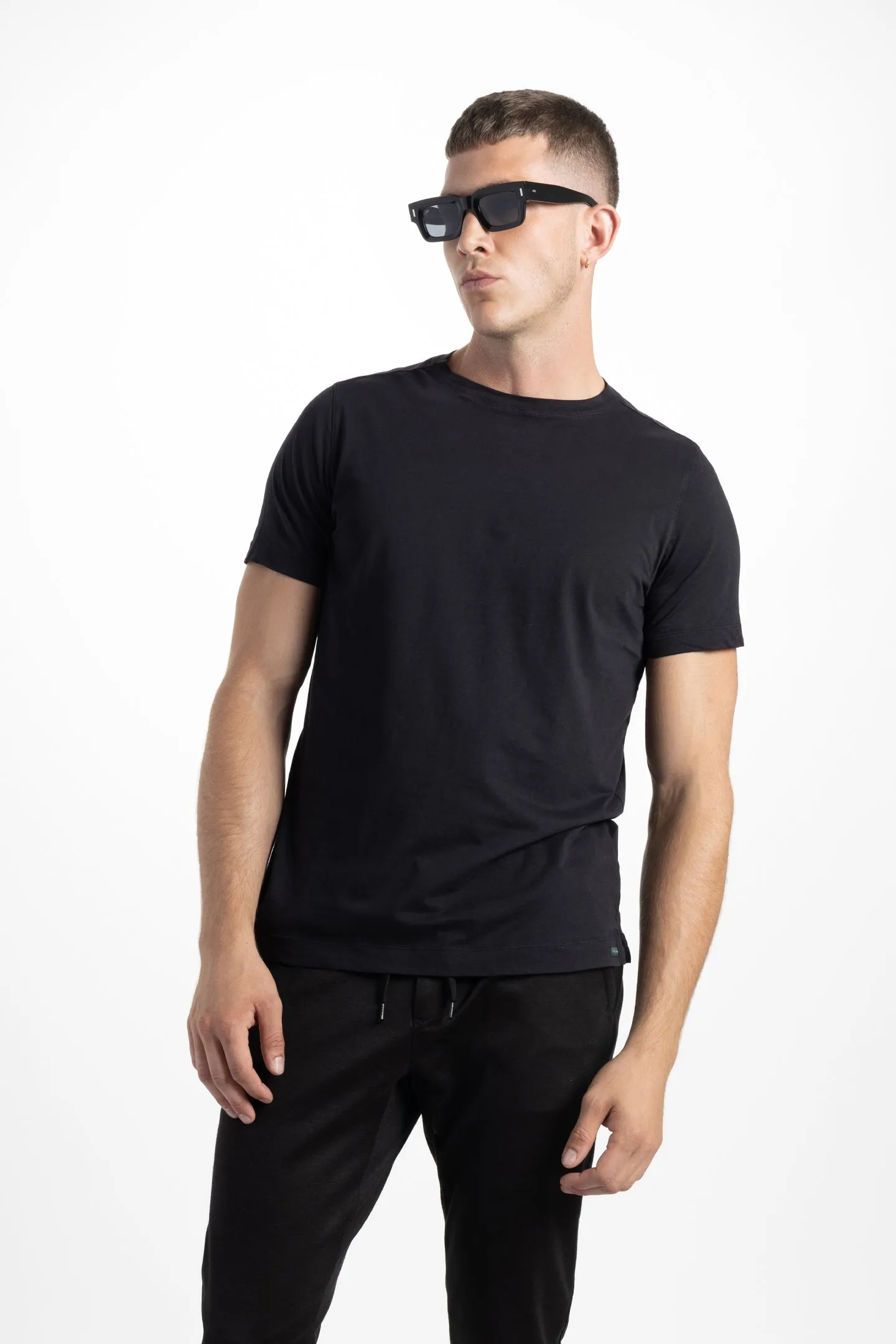 Soft Cloth Short Sleeve Malibu Crew Tee - Black
