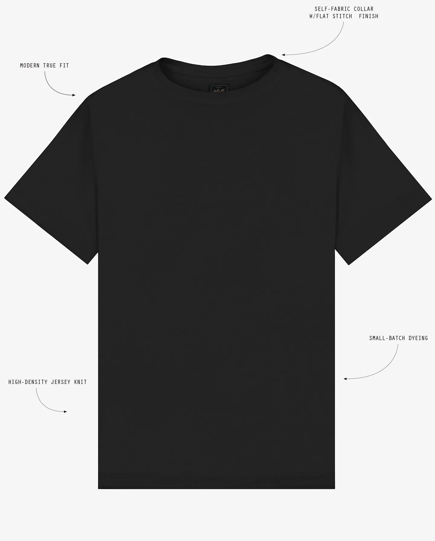 Soft Cloth Short Sleeve Malibu Crew Tee - Black