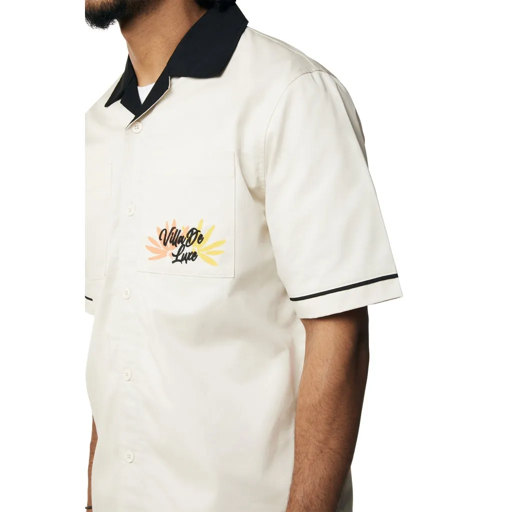 Toucan Resort Polished Twill Shirt - Chalk